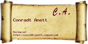 Conradt Anett névjegykártya
